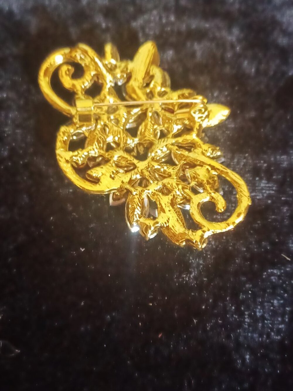 Multi Colored Rhinestone Brooch  Sparkles! - Picture 2 of 4